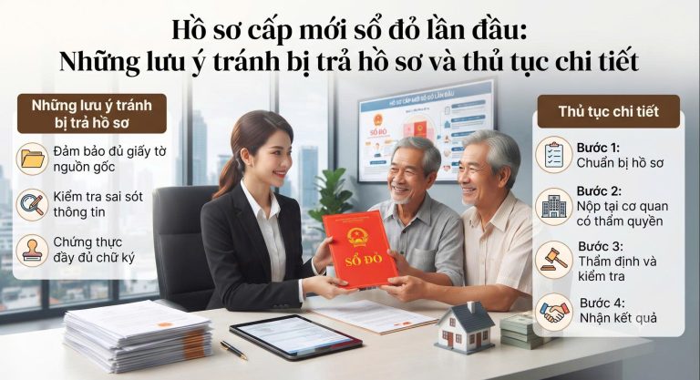 Hồ sơ cấp mới sổ đỏ lần đầu: 4 bước thực hiện thủ tục cấp sổ đỏ lần đầu theo quy định mới