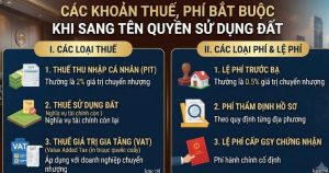 Cập nhật chi phí phí sang tên quyền sử dụng đất 2026 mới nhất. Hướng dẫn chi tiết thủ tục sang tên sổ đỏ trọn gói, an toàn tại Bình Định và Gia Lai cùng Việt Luật Group.
